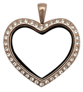 Locket Rose Gold Standard Heart Crystal image 0
