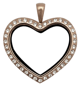 Locket Rose Gold Standard Heart Crystal image 0