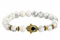 Balance Bead Bracelet-White Marble Howlite (CALMING-LOVE-PROTECTION) image 0