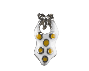 White with Yellow Polka Dot Swimmers image 0