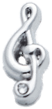 Treble Clef - Silver image 0