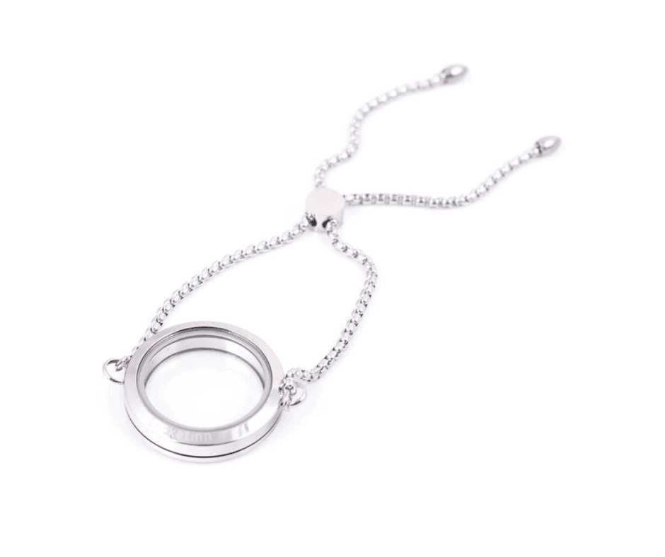 Bracelet Locket Snake Chain Slider-Silver image 0