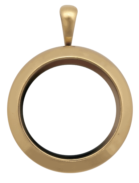 Gold Medium Round Plain Locket image 0
