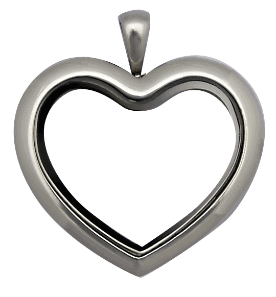 Silver Standard Heart Plain Locket image 0