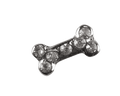 Dog Bone - Clear Crystals image 0