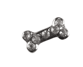 Dog Bone - Clear Crystals image 0