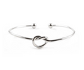 Love Knot Open Cuff Bangle-Silver image 0
