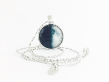 Moon Pendant - First Quarter Moon image 0