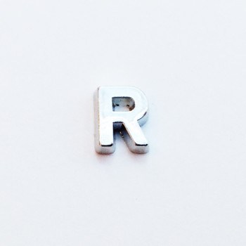 Letter R - Plain Silver image 0