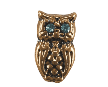 Owl - Gold with Light Blue Eyes image 0