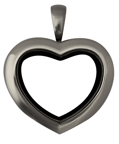 Silver Medium Heart Plain Locket image 0