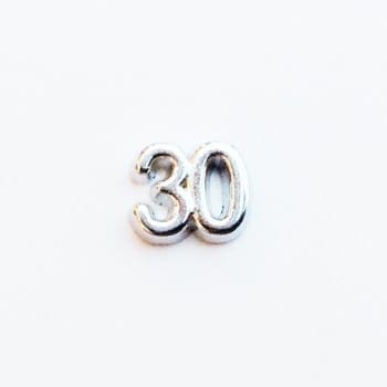 Celebratory Birthday Number 30 - Silver image 0