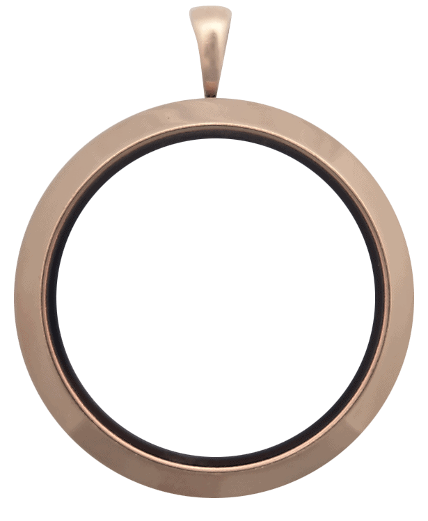 Rose Gold Full Size Round Plain Locket image 0