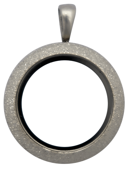 Silver Medium Round Shimmer Locket image 0