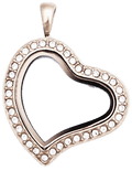 Locket Rose Gold Sweet Heart with Crystals image 0