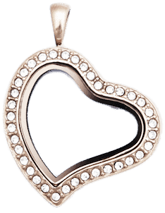 Locket Rose Gold Sweet Heart with Crystals image 0