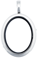 Locket Silver Standard Oval Plain image 0