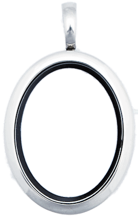 Locket Silver Standard Oval Plain image 0