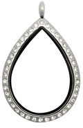 Locket Silver Standard Raindrop Crystal image 0