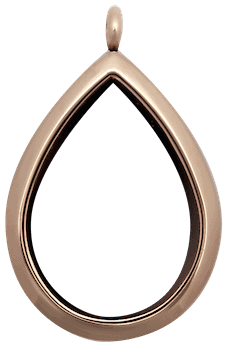 Locket Rose Gold Standard Raindrop Plain image 0
