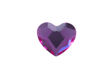 Small Love Heart - Fuchsia Crystal image 0
