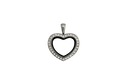 Locket Silver Medium Heart with Crystals image 0