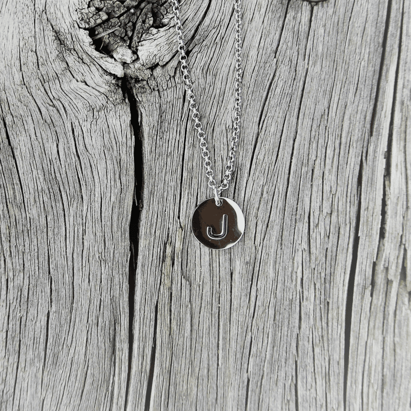 Silver-Initial Coin Charm A-Z image 0