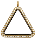 Locket Gold Standard Triangle with Crystals image 0