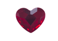 Large Love Heart - Light Siam Crystal image 0