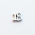 Celebratory Birthday Number 18 -  Silver image 0
