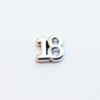 Celebratory Birthday Number 18 -  Silver image 0