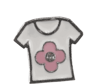 Girls Shirt with Pink Flower image 0