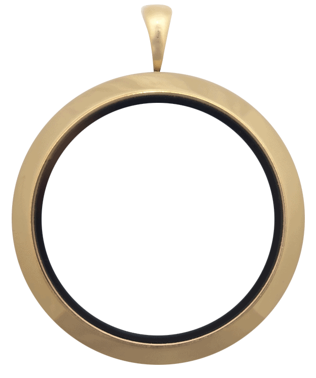 Gold Full Size Round Plain Locket image 0