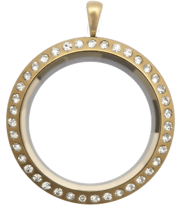 Locket Gold Standard Round Crystal Prism image 0