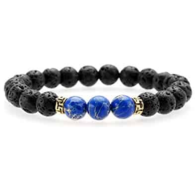 Balance Bead Bracelet-Lapis Lazuli & Lava Stone (POWER-TRUTH-ENERGY) image 0
