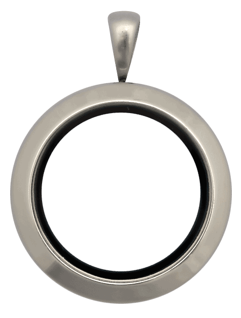 Silver Medium Round Plain Locket image 0