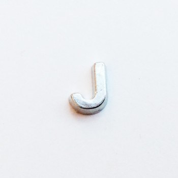 Letter J - Plain Silver image 0