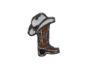 Shoe - Cowboy Boot with White Hat image 0