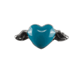 Heart - Blue with Silver Wings image 0