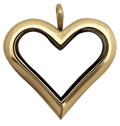 Locket Gold Full Size Straight Heart Plain image 0