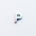 Letter P - Plain Silver image 0