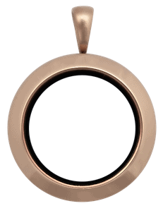 Locket Rose Gold Medium Round Plain image 0