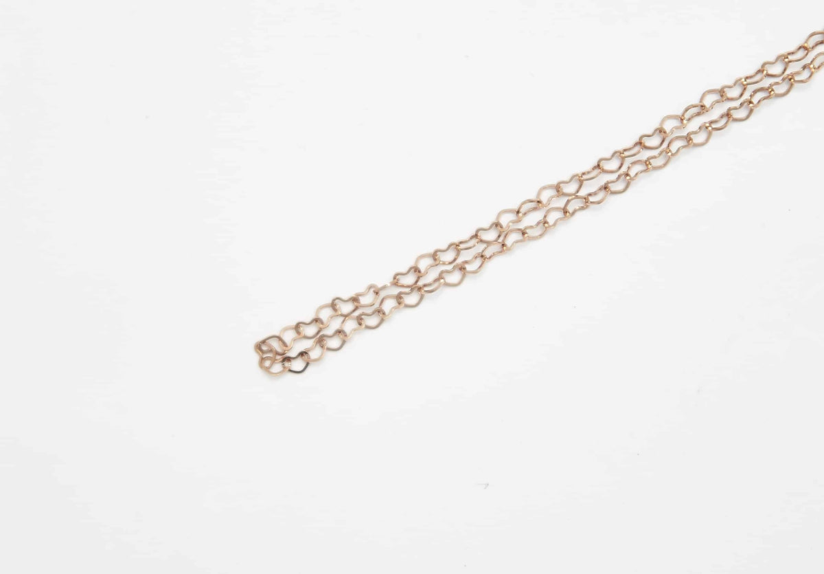 Chain Rose Gold 45cm Heart Link image 0