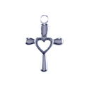 Urn Silver Heart Cross image 0