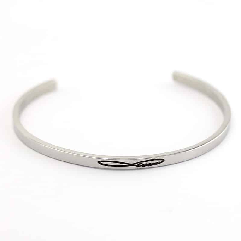 Mantraband Bangle Infinity/Love (Silver) image 1