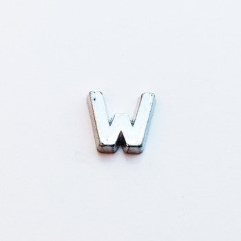 Letter W - Plain Silver image 0