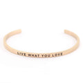 Mantraband Bangle Live What You Love RoseGold image 0