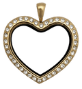 Locket Gold Standard Heart with Crystals image 0