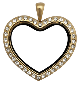 Locket Gold Standard Heart with Crystals image 0