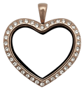 Locket Rose Gold Standard Heart Crystals image 0